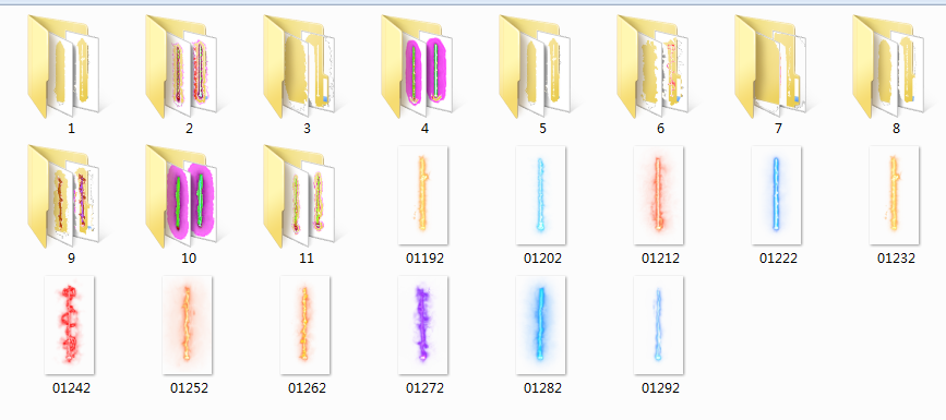 传奇光柱素材-11组动态小光柱